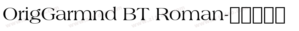 OrigGarmnd BT Roman字体转换